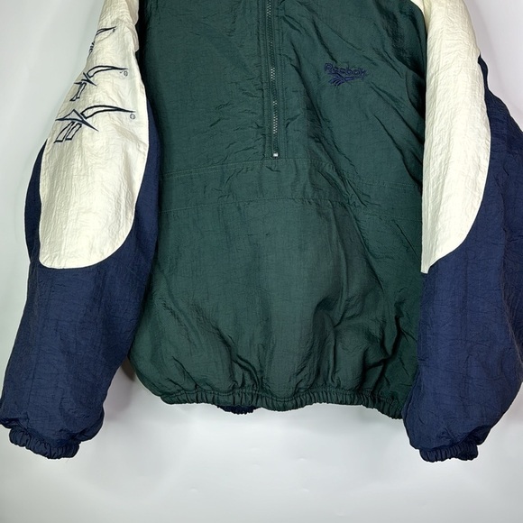 Vintage Reebok Green 90's 1/2 Zip Nylon Jacket Size XL - Picture 3 of 10